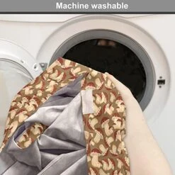 Ambesonne Mushroom Dog Crate Cover, Organic Food Porcini Mushroom With Vintage Grunge Display Harvest Farmland, Easy To Use Pet Kennel Cover For Cats & Medium Dogs, 24 Inch, Cocoa Brown Beige