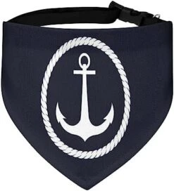 GENERIC Anchor Print Dog Bandana,Dog Bandanas Triangle Bibs Scarf Accessories Minimal Head Cicumference -Dog Supplies Store 51cfHk2hXL. AC