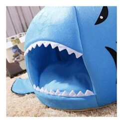 YangYan Dog House Shark Washable House Pet Bed Shark Dog Bed Cat Beds; Mats House Sleeping Sofa Bed Removable Cushion S/M For Dog Cat (Color : Pink, Size : M 0 4kg) -Dog Supplies Store 51csZaCX0nL