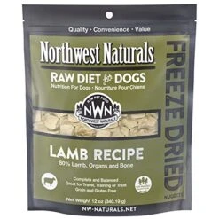 Northwest Naturals Freeze Dried Raw Diet For Dogs Freeze Dried Nuggets Dog Food – Lamb – Grain-Free, Gluten-Free Pet Food, Dog Training Treats – 12 Oz.
