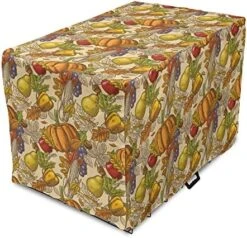 Lunarable Harvest Dog Crate Cover, Happy Thanksgiving Food Pumpkin Tomato Corn Pepper Maple Leaf Acorn Cooking Theme, Easy To Use Pet Kennel Cover For Small Dogs Puppies Kittens, 48 Inch, Multicolor 19 Lunarable Harvest Dog Crate Cover, Happy Thanksgiving Food Pumpkin Tomato Corn Pepper Maple Leaf Acorn Cooking Theme, Easy To Use Pet Kennel Cover For Small Dogs Puppies Kittens, 48 Inch, Multicolor -Dog Supplies Store 51dLvV9mlSL. AC 4