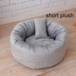 Shaggy Fur Donut Dog Bed Warm Plush Princess Cat House Kennel Bed Hamster Washable Nest(No Pillow) -Dog Supplies Store 51dfyfL5DlL. AC