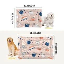Cartoon Food Sushi Sashimi Dog Bed Mat Soft Crate Pad Washable Anti-Slip Mattress For 24 X 18 In Dogs And Cats Kennel Pad -Dog Supplies Store 51did94TOmL 1