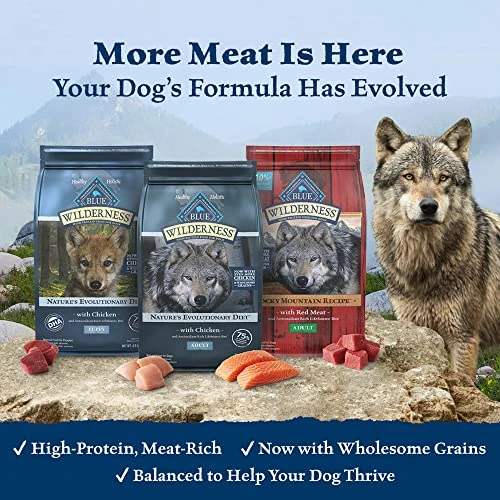 Blue Buffalo Wilderness Rocky Mountain Recipe High Protein Natural Adult Dry Dog Food, Red Meat With Grain 4.5 Lb Bag 2 Blue Buffalo Wilderness Rocky Mountain Recipe High Protein Natural Adult Dry Dog Food, Red Meat With Grain 4.5 Lb Bag - Image 2
