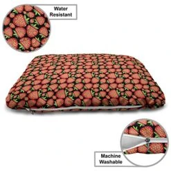 Ambesonne Strawberry Pet Bed, Tropical Fruit Pattern With Berries Summer Season Nature Food Themed Art, Chew Resistant Pad For Dogs And Cats Cushion With Removable Cover, 24" X 39", Multicolor 7 Ambesonne Strawberry Pet Bed, Tropical Fruit Pattern With Berries Summer Season Nature Food Themed Art, Chew Resistant Pad For Dogs And Cats Cushion With Removable Cover, 24" X 39", Multicolor -Dog Supplies Store 51eLlraxMAL