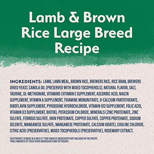 Natural Balance Limited Ingredient Large Breed Adult Dry Dog Food With Healthy Grains, Lamb & Brown Rice Recipe, 26 Pound (Pack Of 1) 3 Natural Balance Limited Ingredient Large Breed Adult Dry Dog Food With Healthy Grains, Lamb & Brown Rice Recipe, 26 Pound (Pack Of 1) - Image 3
