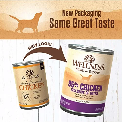 Wellness 95% Chicken Natural Wet Grain Free Canned Dog Food, 13.2-Ounce Can (Pack Of 12) 2 Wellness 95% Chicken Natural Wet Grain Free Canned Dog Food, 13.2-Ounce Can (Pack Of 12) - Image 2