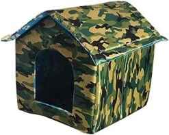 SONGBIRDTH Waterproof Dog House Lovely Wear-Resistant Foldable Pet Shelter For Home,Breathable Cotton Blend,Removable Easy To Clean Camouflage Red M -Dog Supplies Store 51enXHXPfCL. AC