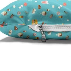 Ambesonne Food Pet Bed, Minimalist Style Tasteful Food Art Hamburger Sushi Pizza Beer Milkshake Ice Cream, Chew Resistant Pad For Dogs And Cats Cushion With Removable Cover, 24" X 39", Multicolor 9 Ambesonne Food Pet Bed, Minimalist Style Tasteful Food Art Hamburger Sushi Pizza Beer Milkshake Ice Cream, Chew Resistant Pad For Dogs And Cats Cushion With Removable Cover, 24" X 39", Multicolor -Dog Supplies Store 51evIDVfdEL