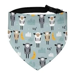 GENERIC Cute Sleeping Sheep Moon Clouds Dog Bandana,Dog Bandanas Triangle Bibs Scarf Accessories Minimal Head Cicumference