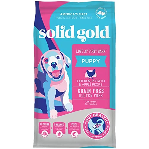 Solid Gold Dry Puppy Food - Made With Real Chicken & Nutritious Superfoods - Love At First Bark Grain Free Puppy Dry Food To Promote Healthy Growth, High Energy And Gut Wellness 1 Solid Gold Dry Puppy Food - Made With Real Chicken & Nutritious Superfoods - Love At First Bark Grain Free Puppy Dry Food To Promote Healthy Growth, High Energy And Gut Wellness