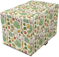 Lunarable Vegetable Dog Crate Cover, Colorful Scene Of Colorful Healthy Veggies Organic Foods Harvest Season, Easy To Use Pet Kennel Cover For Small Dogs Puppies Kittens, 48 Inch, White And Multicolor 18 Lunarable Vegetable Dog Crate Cover, Colorful Scene Of Colorful Healthy Veggies Organic Foods Harvest Season, Easy To Use Pet Kennel Cover For Small Dogs Puppies Kittens, 48 Inch, White And Multicolor -Dog Supplies Store 51fkpNE4FEL. AC 3