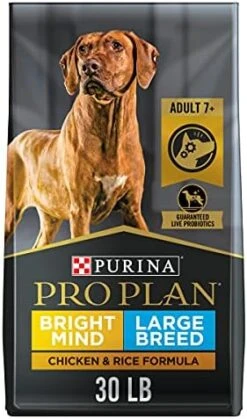 Purina Pro Plan Senior Dog Food With Probiotics For Dogs, Bright Mind 7+ Chicken & Rice Formula - 30 Lb. Bag 20 Purina Pro Plan Senior Dog Food With Probiotics For Dogs, Bright Mind 7+ Chicken & Rice Formula - 30 Lb. Bag -Dog Supplies Store 51fpZisw99L. AC