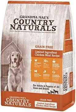 Grandma Mae's Country Naturals Grain Free Dry Dog Food 4 LB Chicken Recipe -Dog Supplies Store 51gCZ8mWoL. AC