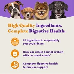 Halo Holistic Dog Food, Complete Digestive Health Cage-Free Chicken And Brown Rice Recipe, Dry Dog Food Bag, Small Breed Formula, 3.5-lb Bag -Dog Supplies Store 51gYbZ6Qa4L