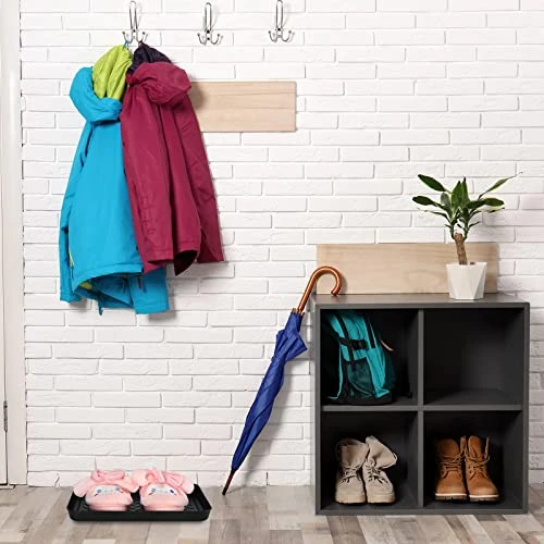 6 Pack Black Shoe Tray For Entryway Indoor Pet Food Mat Tray 14 X 11 Inch Boot Drying Mat W/Lip Dirt Rug Dog Water Mat Multi Purpose Tray For Boots Shoes Pets Garden Indoor Outdoor Floor Protection 4 6 Pack Black Shoe Tray For Entryway Indoor Pet Food Mat Tray 14 X 11 Inch Boot Drying Mat W/Lip Dirt Rug Dog Water Mat Multi Purpose Tray For Boots Shoes Pets Garden Indoor Outdoor Floor Protection - Image 4