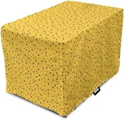 Lunarable Food Dog Crate Cover, Print Of Graphic Sketchy Popcorn In Irregular Shapes Movie Snacks, Easy To Use Pet Kennel Cover For Small Dogs Puppies Kittens, 24 Inch, Dark Cocoa And Earth Yellow -Dog Supplies Store 51h AJ97JAL. AC 1