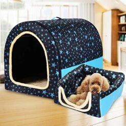 SENERY Stars Pet House PP Cotton Dog Nest Foldable Cat Bed For Small Medium Dogs Striped Travel Kennels Pet Products 18 SENERY Stars Pet House PP Cotton Dog Nest Foldable Cat Bed For Small Medium Dogs Striped Travel Kennels Pet Products -Dog Supplies Store 51h8YmIYuuL