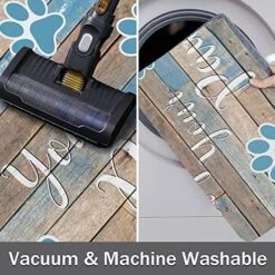 Pet Paws Wood Grain Thin Door Mats For Inside Entry Non Slip Blue Wipe Your Paws Entrance Rug Door Mat Front Back Door Rug TPR Backing Floor Mats 19.7x47.2 -Dog Supplies Store 51hSfRjb0dL