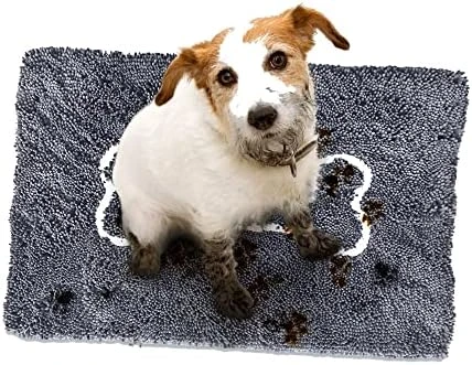 Soggy Doggy Doormat With Bone Design, Microfiber Chenille Indoor Wet Dog Mat For Muddy Paws And Drying, Ultra-Absorbent Dog Mats For Sleeping And Lounging, Beige/Red Bone 13 Soggy Doggy Doormat With Bone Design, Microfiber Chenille Indoor Wet Dog Mat For Muddy Paws And Drying, Ultra-Absorbent Dog Mats For Sleeping And Lounging, Beige/Red Bone - Image 13