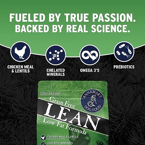 Annamaet Grain-Free Lean Reduced Fat Formula Dry Dog Food, (Chicken & Duck), 25-lb Bag 2 Annamaet Grain-Free Lean Reduced Fat Formula Dry Dog Food, (Chicken & Duck), 25-lb Bag - Image 2