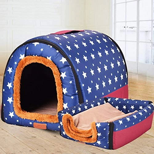 SENERY Stars Pet House PP Cotton Dog Nest Foldable Cat Bed For Small Medium Dogs Striped Travel Kennels Pet Products 3 SENERY Stars Pet House PP Cotton Dog Nest Foldable Cat Bed For Small Medium Dogs Striped Travel Kennels Pet Products - Image 3