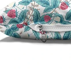 Ambesonne Fruit Pet Bed, Raspberry Pattern With Foliage Leaves Hand Drawn Seasonal Food Spring Vegetation, Chew Resistant Pad For Dogs And Cats Cushion With Removable Cover, 24" X 39", Multicolor -Dog Supplies Store 51jXI79PmJL