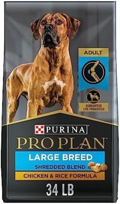 Purina Pro Plan Joint Health Large Breed Dog Food, Shredded Blend Chicken & Rice Formula - 34 Lb. Bag -Dog Supplies Store 51lG24ow 1L. AC