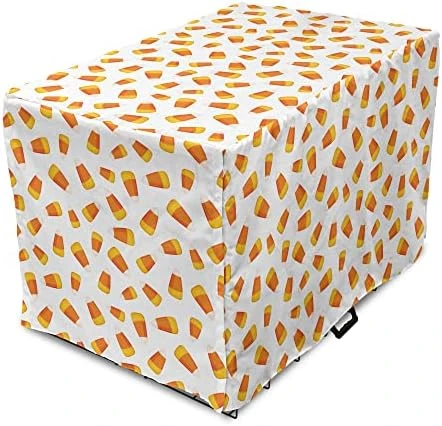 Lunarable Candy Corn Dog Crate Cover, Halloween Themed Pattern With Pumpkins And Food Repetition, Easy To Use Pet Kennel Cover For Small Dogs Puppies Kittens, 18 Inch, Orange Vermilion 9 Lunarable Candy Corn Dog Crate Cover, Halloween Themed Pattern With Pumpkins And Food Repetition, Easy To Use Pet Kennel Cover For Small Dogs Puppies Kittens, 18 Inch, Orange Vermilion - Image 9