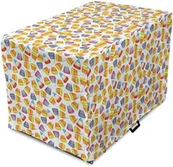 Lunarable Candy Corn Dog Crate Cover, Repetitive Pattern Of Colorful Food Halloween Print For Entertainment, Easy To Use Pet Kennel Cover For Small Dogs Puppies Kittens, 48 Inch, White And Multicolor -Dog Supplies Store 51lvkhKidL. AC 4