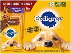 PEDIGREE CHOICE CUTS IN GRAVY Adult Soft Wet Dog Food 24-Count Variety Pack, 3.5 Oz Pouches -Dog Supplies Store 51m3WSH9Z7L. AC