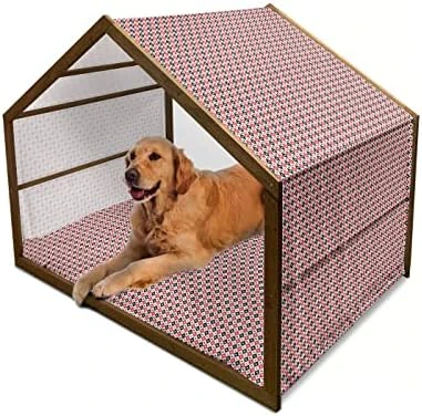 Lunarable Vegetables Wooden Dog House, Ornate Food Garlic Pepper Cauliflower Delicious Plants Image, Outdoor & Indoor Portable Dog Kennel With Pillow And Cover, X-Large, Lime Green Yellow 11 Lunarable Vegetables Wooden Dog House, Ornate Food Garlic Pepper Cauliflower Delicious Plants Image, Outdoor & Indoor Portable Dog Kennel With Pillow And Cover, X-Large, Lime Green Yellow - Image 11
