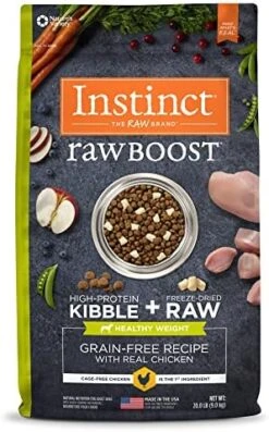 Instinct Raw Boost Healthy Weight Grain Free Recipe With Real Chicken Natural Dry Dog Food, 4 Lb. Bag 13 Instinct Raw Boost Healthy Weight Grain Free Recipe With Real Chicken Natural Dry Dog Food, 4 Lb. Bag -Dog Supplies Store 51nP6IO4k9L. AC