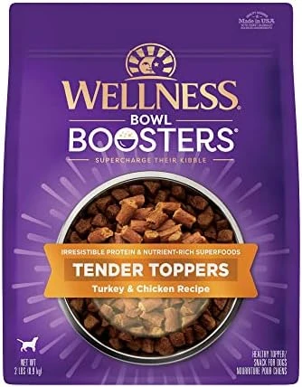 Wellness Tender Toppers (Previously Bowl Boosters), Grain-Free Natural Dog Food Toppers Or Mixers, Made With Real Meat (Turkey & Chicken, 2-Pound Bag) 12 Wellness Tender Toppers (Previously Bowl Boosters), Grain-Free Natural Dog Food Toppers Or Mixers, Made With Real Meat (Turkey & Chicken, 2-Pound Bag) - Image 12