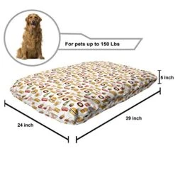 Ambesonne Food Pet Bed, Minimalist Fast Food Pattern With Hamburger Soda Donuts Beer Cupcake Kebab Hot Dog, Chew Resistant Pad For Dogs And Cats Cushion With Removable Cover, 24" X 39", Multicolor 7 Ambesonne Food Pet Bed, Minimalist Fast Food Pattern With Hamburger Soda Donuts Beer Cupcake Kebab Hot Dog, Chew Resistant Pad For Dogs And Cats Cushion With Removable Cover, 24" X 39", Multicolor -Dog Supplies Store 51oDLxzbCgL