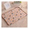 YangYan Cute Warm Pet Bed Mat Cover Small Medium Large Towl Paw Handcrafted Print Cat Dog Fleece Soft Blanket Puppy Winter Pet Supplies (Color : Brown, Size : 60 X 40 Cm)