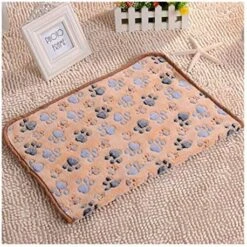 YangYan Cute Warm Pet Bed Mat Cover Small Medium Large Towl Paw Handcrafted Print Cat Dog Fleece Soft Blanket Puppy Winter Pet Supplies (Color : Brown, Size : 60 X 40 Cm) -Dog Supplies Store 51oIFJSODVL. AC 2