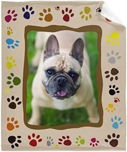 Personalized Dog Paws Blanket With Picture&Name For Pet Lover,Soft Fleece Flannel Blanket Pet Dog Lover Gift | Cat Lover Gift | Dog Mom |Cat Lady |Mother Gifts 60"x50" For Teens -Dog Supplies Store 51otzY1MBL. AC