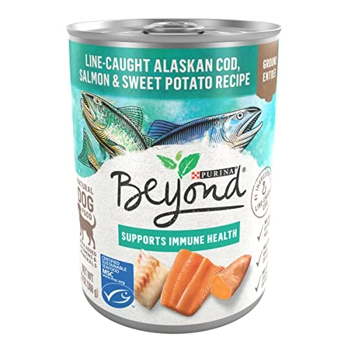 Purina Beyond Cod, Salmon And Sweet Potato Natural Ground Grain Free Wet Dog Food Pate - (12) 13 Oz. Cans 1 Purina Beyond Cod, Salmon And Sweet Potato Natural Ground Grain Free Wet Dog Food Pate - (12) 13 Oz. Cans