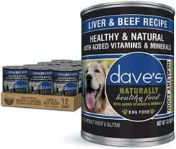 Dave's Pet Food Wet Dog Food (Liver & Beef), Made In USA Naturally Healthy Canned Dog Food, Added Vitamins & Minerals, Wheat & Gluten-Free, 13.2 Oz Cans (Case Of 12) 13 Dave's Pet Food Wet Dog Food (Liver & Beef), Made In USA Naturally Healthy Canned Dog Food, Added Vitamins & Minerals, Wheat & Gluten-Free, 13.2 Oz Cans (Case Of 12) -Dog Supplies Store 51q2bSyGvjL. AC