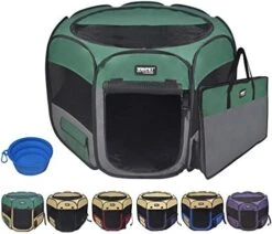 WINiPET 2-Door Folding Soft Pet Playpen (2 Year Warranty), Plus Carrying Bag And Food Grade Silicone Bowl, 10-Size And 12-Color Portable Dog Cat Playpen, Exercise Pen, Indoor & Outdoor Pet Home 22 WINiPET 2-Door Folding Soft Pet Playpen (2 Year Warranty), Plus Carrying Bag And Food Grade Silicone Bowl, 10-Size And 12-Color Portable Dog Cat Playpen, Exercise Pen, Indoor & Outdoor Pet Home -Dog Supplies Store 51q9ls5Ts6L. AC