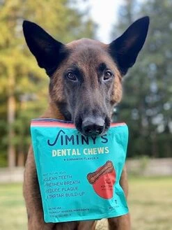 Jiminy's Dental Chews For Large Dogs – Cinnamon Dog Dental Chews, Teeth Cleaning Dog Treats, Reduce Tartar And Plaque, Made In USA, Cruelty Free, Dog Breath Freshener – 7 Count, 1-Pack 7 Jiminy's Dental Chews For Large Dogs – Cinnamon Dog Dental Chews, Teeth Cleaning Dog Treats, Reduce Tartar And Plaque, Made In USA, Cruelty Free, Dog Breath Freshener – 7 Count, 1-Pack -Dog Supplies Store 51rIVFLKtGL