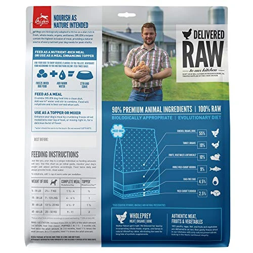 ORIJEN Original Freeze Dried Medallions, Grain Free Dry Dog Food And Topper, WholePrey Ingredients, 16 Oz 2 ORIJEN Original Freeze Dried Medallions, Grain Free Dry Dog Food And Topper, WholePrey Ingredients, 16 Oz - Image 2