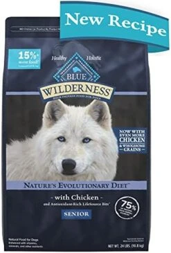 Blue Buffalo Wilderness High Protein Natural Senior Dry Dog Food Plus Wholesome Grains, Chicken 28 Lb Bag 14 Blue Buffalo Wilderness High Protein Natural Senior Dry Dog Food Plus Wholesome Grains, Chicken 28 Lb Bag -Dog Supplies Store 51s8mklAlXL. AC