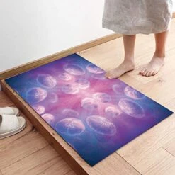 Durable Natural Rubber Door Mat 2 Pack Of Machine Washable Floor Carpets Sea Ocean Creature Aquatic Animals Jellyfish Personalized Area Runners Non Slip Rugs For Kitchen Entry -Dog Supplies Store 51sZJ7vJkpL