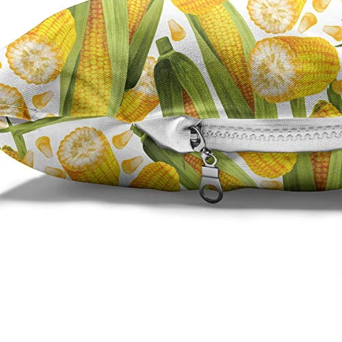Ambesonne Corn Pet Bed, Vegetable Organic Food Realistic Illustration Yellow Corn Stalks Agriculture, Chew Resistant Pad For Dogs And Cats Cushion With Removable Cover, 24" X 39", Yellow Green White 5 Ambesonne Corn Pet Bed, Vegetable Organic Food Realistic Illustration Yellow Corn Stalks Agriculture, Chew Resistant Pad For Dogs And Cats Cushion With Removable Cover, 24" X 39", Yellow Green White - Image 5