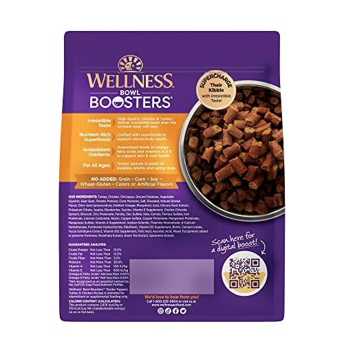 Wellness Tender Toppers (Previously Bowl Boosters), Grain-Free Natural Dog Food Toppers Or Mixers, Made With Real Meat (Turkey & Chicken, 2-Pound Bag) 2 Wellness Tender Toppers (Previously Bowl Boosters), Grain-Free Natural Dog Food Toppers Or Mixers, Made With Real Meat (Turkey & Chicken, 2-Pound Bag) - Image 2