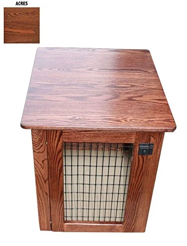 Pinnacle Wooden Dog Crate Furniture End Table Bed In Different Stain Colors (Acres, Medium (Top Lift)) 1 Pinnacle Wooden Dog Crate Furniture End Table Bed In Different Stain Colors (Acres, Medium (Top Lift))