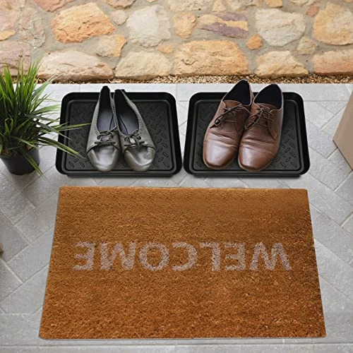 6 Pack Black Shoe Tray For Entryway Indoor Pet Food Mat Tray 14 X 11 Inch Boot Drying Mat W/Lip Dirt Rug Dog Water Mat Multi Purpose Tray For Boots Shoes Pets Garden Indoor Outdoor Floor Protection 3 6 Pack Black Shoe Tray For Entryway Indoor Pet Food Mat Tray 14 X 11 Inch Boot Drying Mat W/Lip Dirt Rug Dog Water Mat Multi Purpose Tray For Boots Shoes Pets Garden Indoor Outdoor Floor Protection - Image 3
