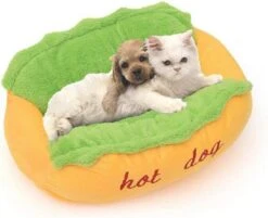 Hot Dog Design Pet Dog Bed,Soft Removable And Washable Pet Mat Dog House Dot Small Pet Animal Small Dog Bed -Dog Supplies Store 51ta3jf3sGL